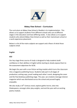 Abbey View School Curriculum
