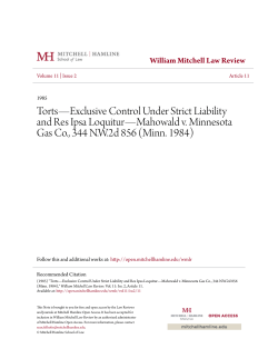 Torts—Exclusive Control Under Strict Liability and Res Ipsa Loquitur