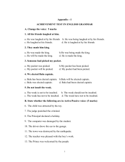 Appendix&mdash;1 ACHIEVEMENT TEST IN ENGLISH