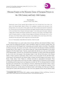 Ottoman Empire at the Dynamic Game of European Powers in the