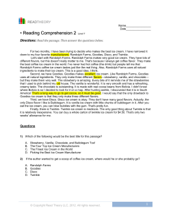 Reading Comprehension 2