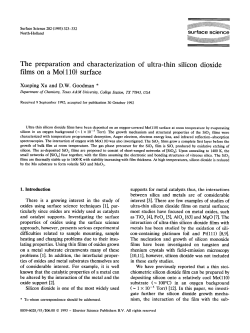 The preparation and characterization of ultra