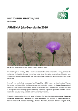 ARMENIA (via Georgia) in 2016