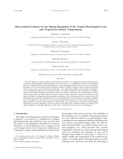Observational Evidence for the Mutual Regulation of the Tropical