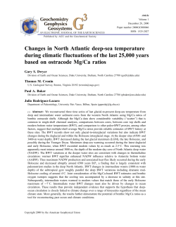 Changes in North Atlantic deep-sea temperature