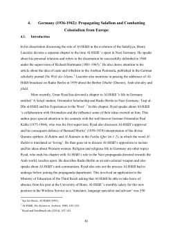 4. Germany (1936-1942): Propagating Salafism and Combatting
