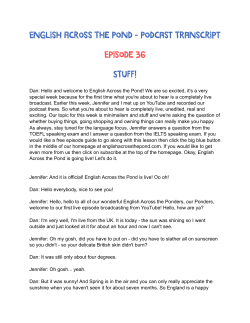 English Across The Pond - Podcast Transcript Episode 36 STUFF!