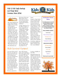 Fall Carnival Update! - Kids R Kids Eagle Springs / Kings River
