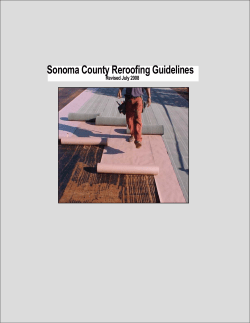 Sonoma County Reroofing Guidelines