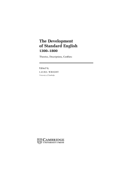 The Development of Standard English - Assets