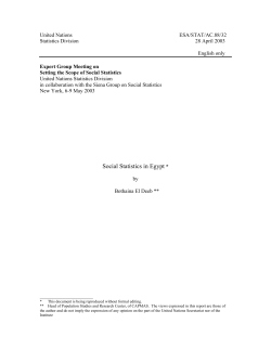 Social Statistics in Egypt - UNSD