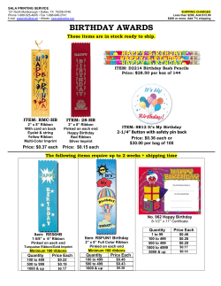 birthday awards - Sala Printing Service
