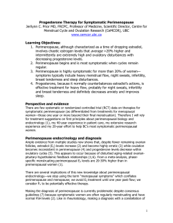 Progesterone for Perimenopause