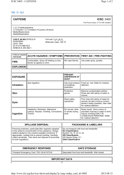 ICSC:0405 Caffeine