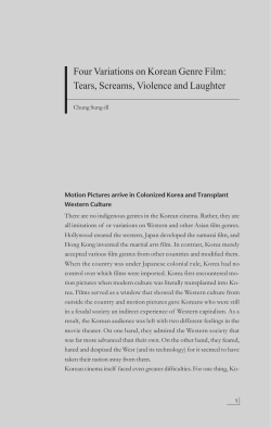 Four Variations on Korean Genre Film: Tears, Screams, Violence