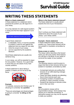 ES1 Thesis-statements