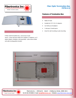 Fiber Optic Termination Box FOTB-6-12 - Fibertronics