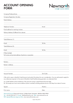 account opening form