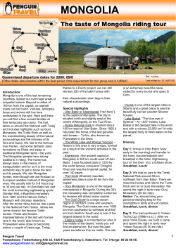mongolia - Penguin Travel