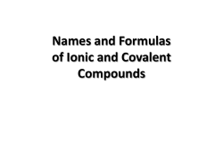 2-3 Names and Formulas