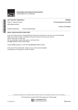 2019 Specimen Paper 2