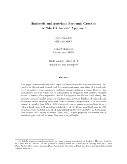 Railroads and American Economic Growth