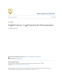 English Literacy: Legal Sanction for Discrimination