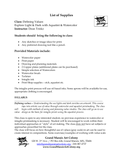 List of Supplies - Grand Marais Art Colony