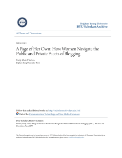 How Women Navigate the Public and Private Facets of Blogging