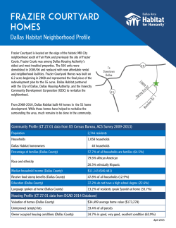 Dallas Habitat Neighborhood Profile