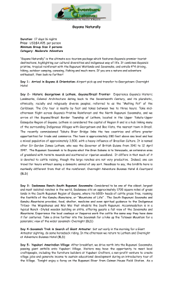 Guyana Naturally - Adventure Guianas