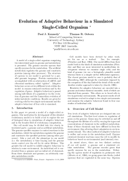 Evolution of Adaptive Behaviour in a Simulated Single
