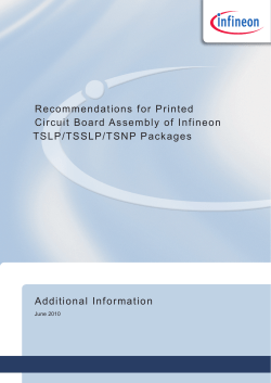 Recommendations for Board Assembly (TSNP, TSLP and TSSLP)