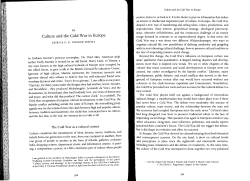 Culture and the Cold War in Europe