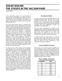 SUGAR BOILING THE SYRUPS IN THE VACUUM PANS