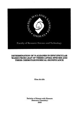 DETERMINATION OF N-ALKANES IN EPICUFICULAR WAXES