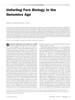 Unfurling Fern Biology in the Genomics Age