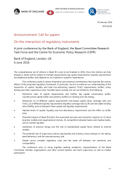 A joint conference by the Bank of England, the Basel Committee