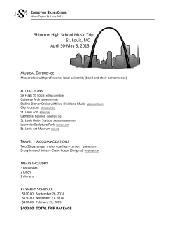 Shiocton High School Music Trip St. Louis, MO April 30
