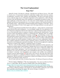 The Great Explanandum
