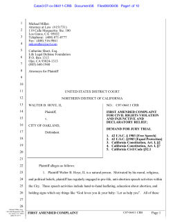 FIRST AMENDED COMPLAINT - Civil Rights Litigation Clearinghouse