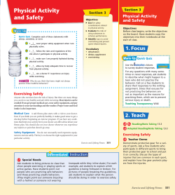Physical Activity and Safety
