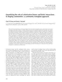 Quantifying the role of colonization history and biotic interactions in