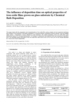 Optical characterization of iron oxide films grown on glass - OAM-RC
