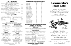 Leonardo`s Pizza Cafe