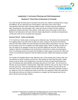 Leadership 3: Curriculum Planning and Child