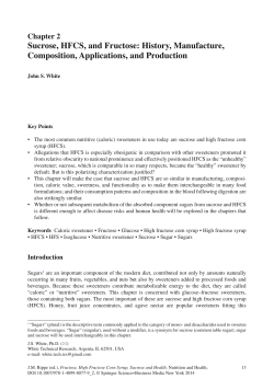 Sucrose, HFCS, and Fructose: History, Manufacture