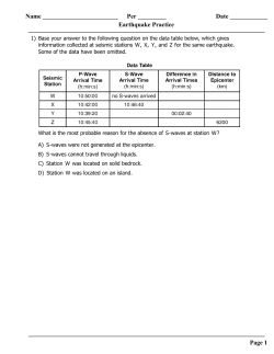 Earthquake Practice Page 1
