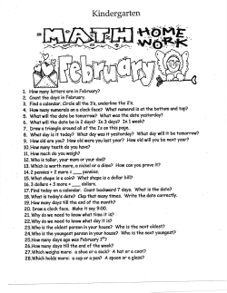 Monthly Math February