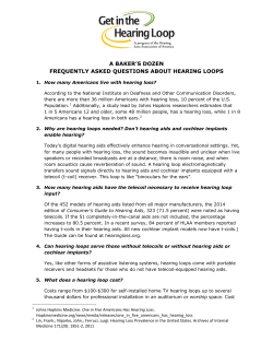 a baker`s dozen frequently asked questions about hearing loops